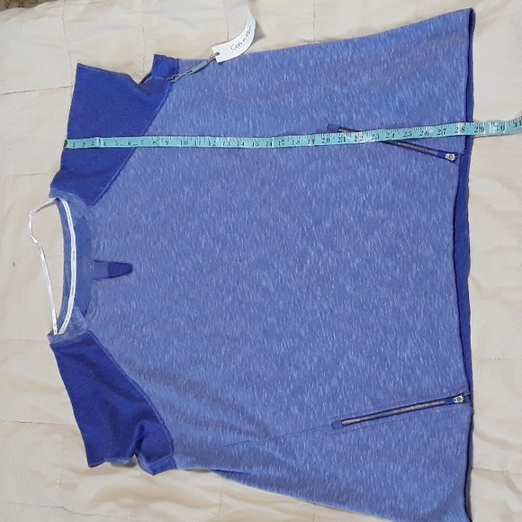 CALVIN KLEIN WOMEN'S 2X PERFORMANCE 2 TONE PURPLE TOP - Picture 2 of 8